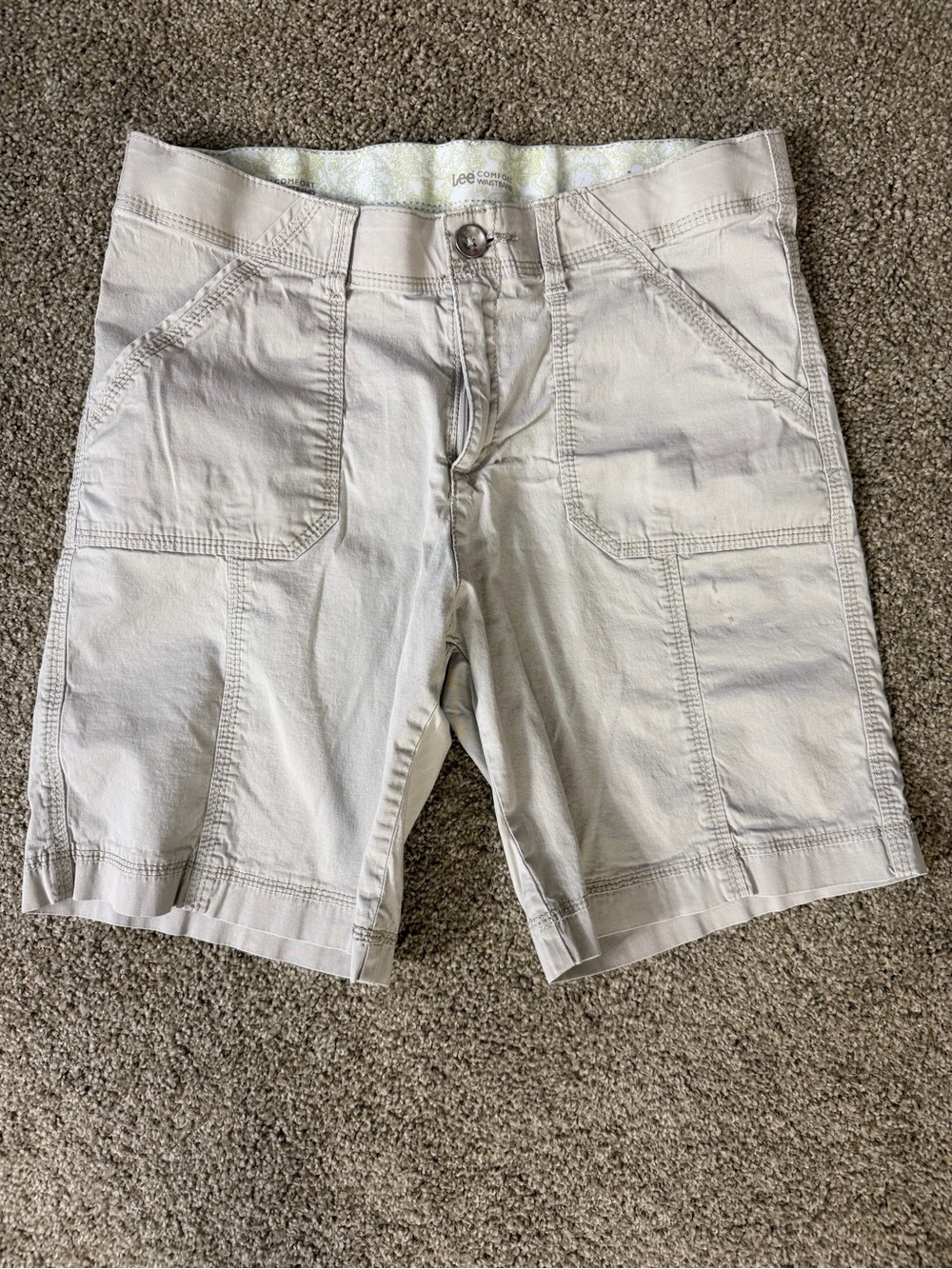 Lee Beige Utility Pocket Shorts